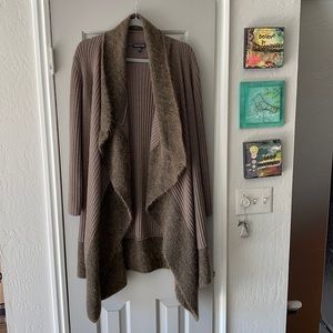 Eileen Fisher merino wool open front sweater